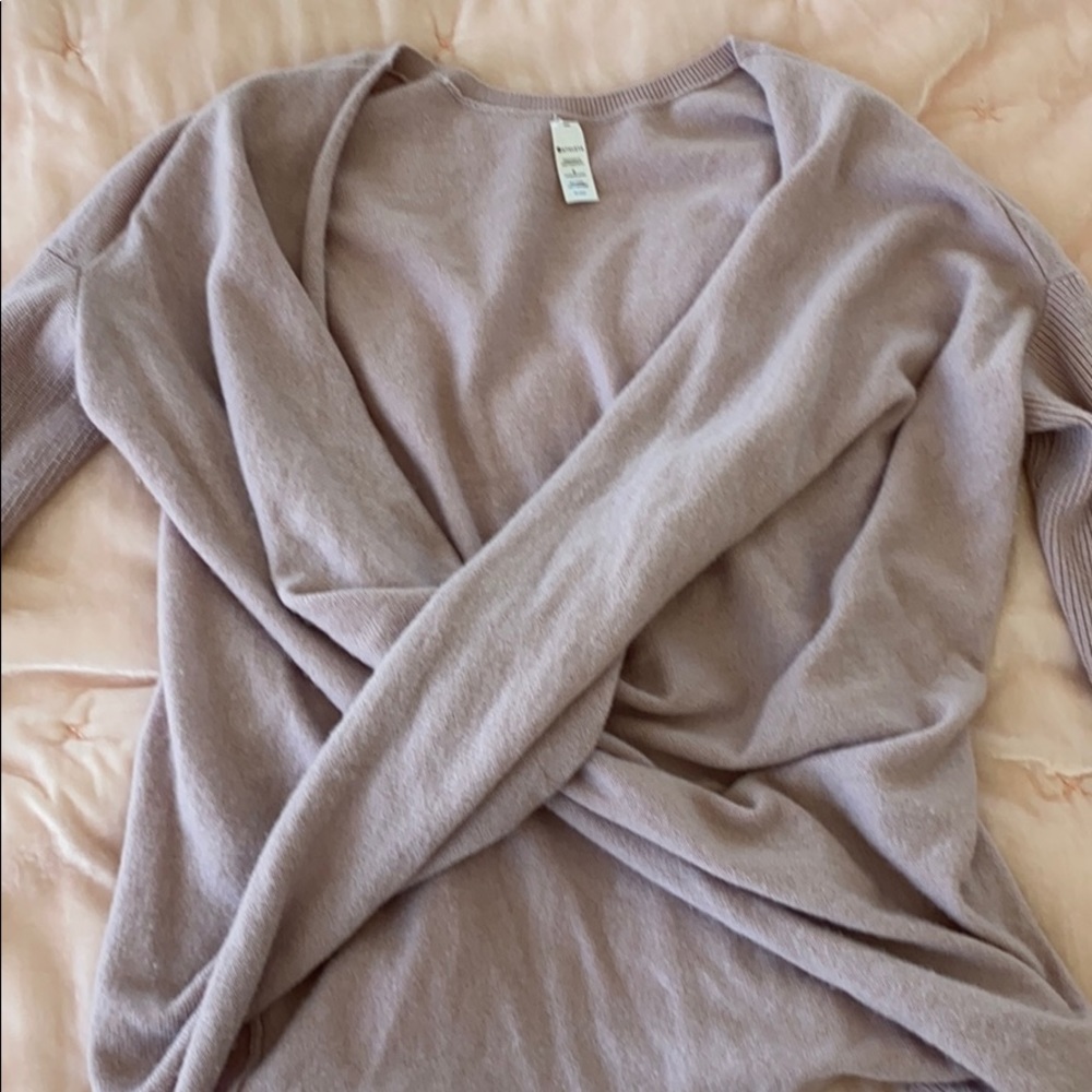 Light pink wrap sweater